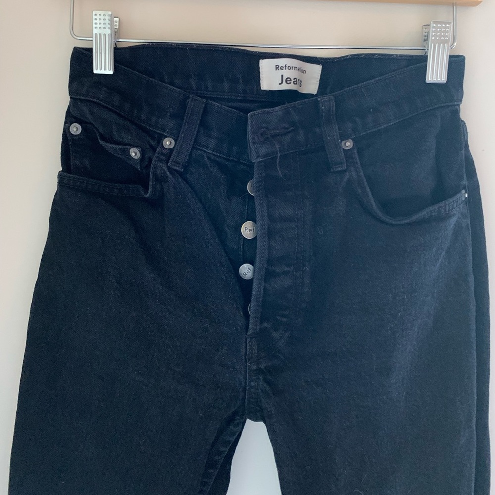 Reformation black skinny Jean size 26